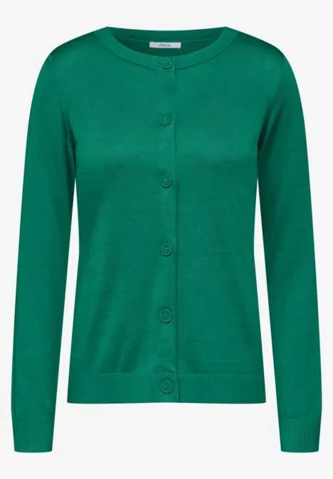 Cardigan mit Rundhals malachite green