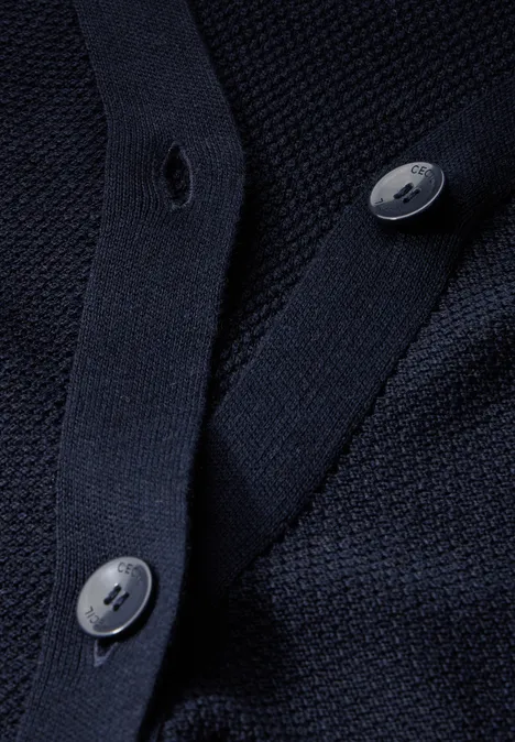 Struktur-Cardigan universal blue