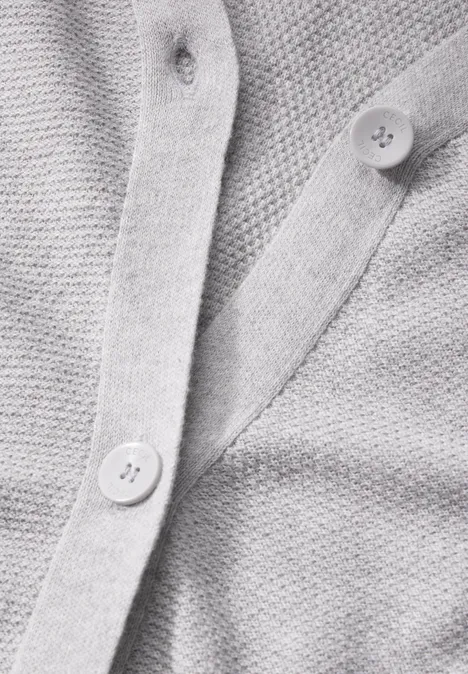 Struktur-Cardigan chalk grey melange