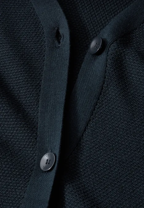 Struktur-Cardigan deep petrol