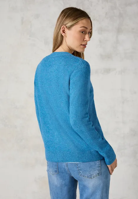 Cardigan mit Knopfleiste aqua melange