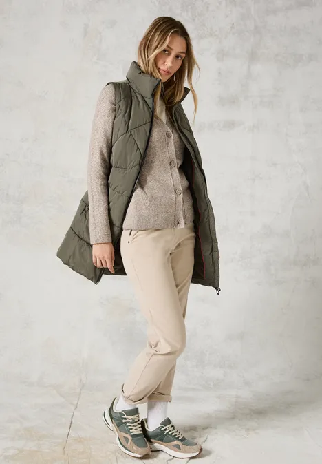 Cardigan mit Knopfleiste milky caramel melange