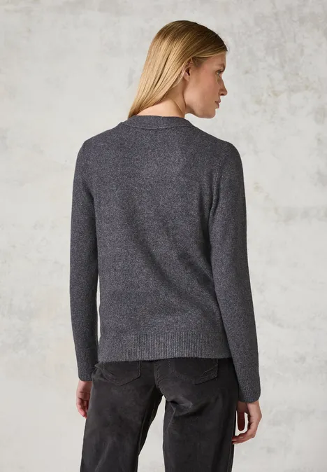 Cardigan mit Knopfleiste charcoal grey melange