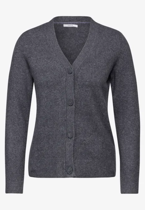 Cardigan mit Knopfleiste charcoal grey melange