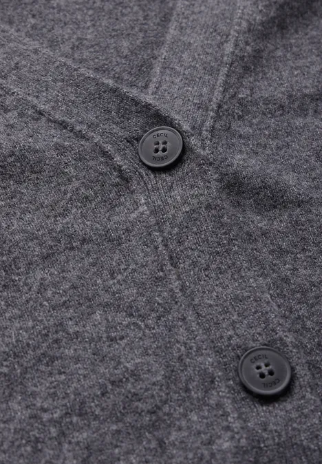 Cardigan mit Knopfleiste charcoal grey melange