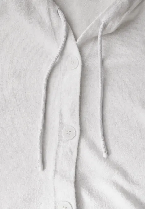 Strickjacke mit Kapuze soft silver melange