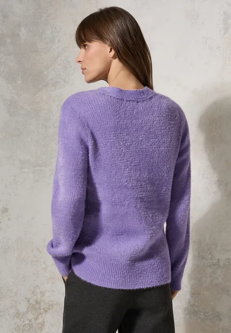 Federgarn-Cardigan gentle lilac