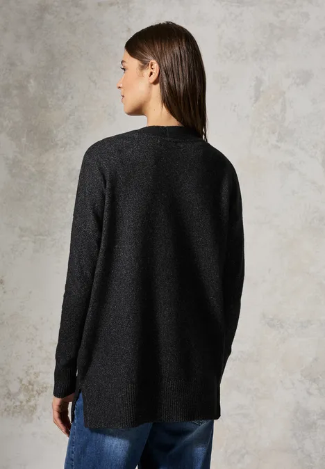 Kuscheliger Cardigan black melange