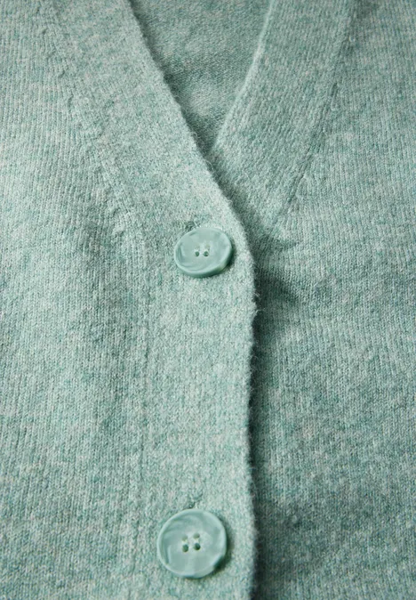 Kuscheliger Cardigan iced salvia green melange