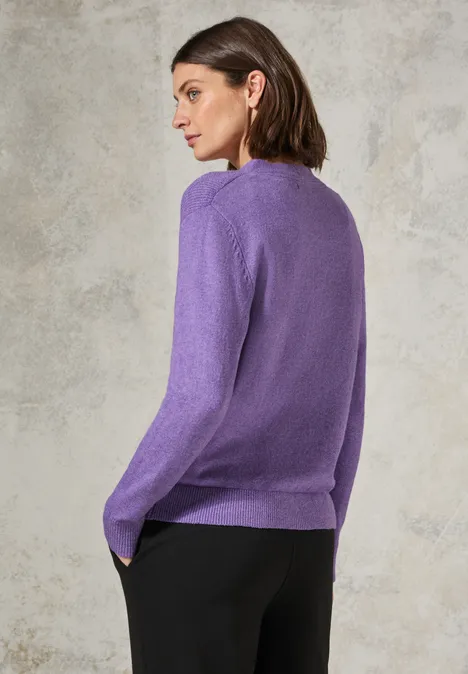 Strukturmix Cardigan gentle lilac melange