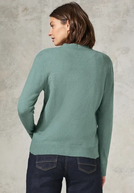 Strukturmix Cardigan iced salvia green melange