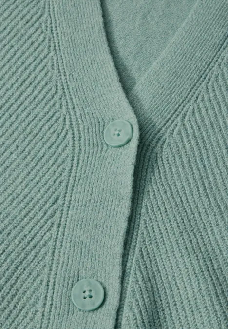Strukturmix Cardigan iced salvia green melange