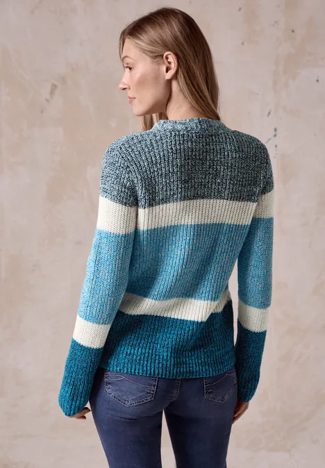 Mouliné-Cardigan celestial aqua blue