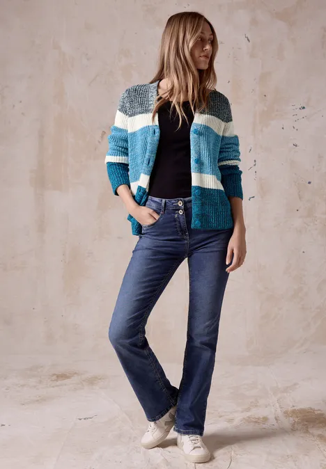 Mouliné-Cardigan celestial aqua blue