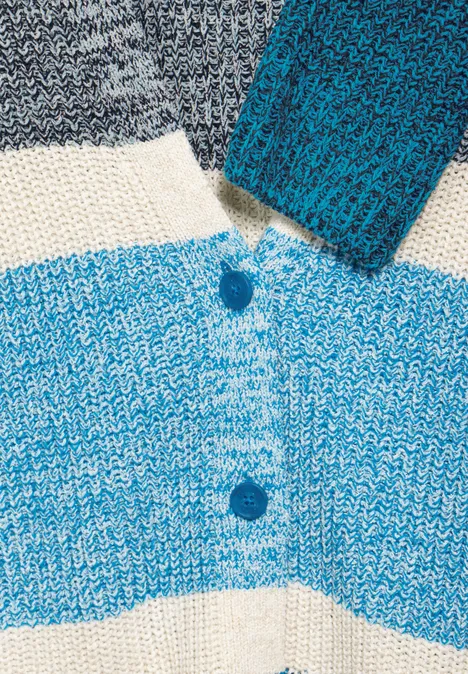 Mouliné-Cardigan celestial aqua blue