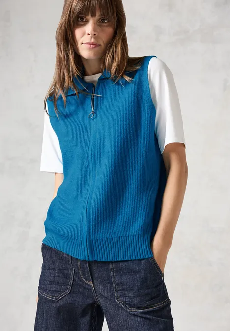 Veste en tricot sans manches dynamic aqua melange