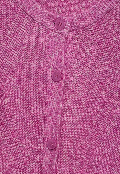 Grobstrick- Cardigan jewel pink