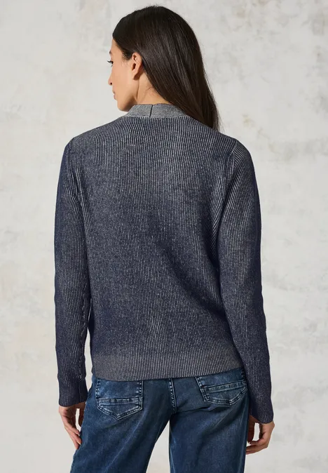 Cardigan mit Strickmuster deep petrol