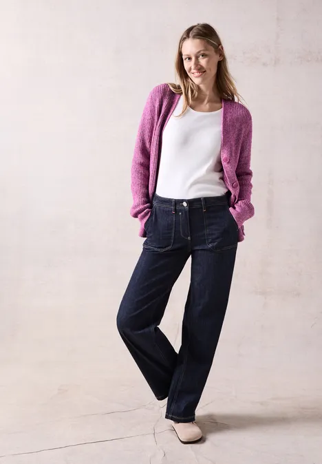 Cardigan im Melange-Look jewel pink