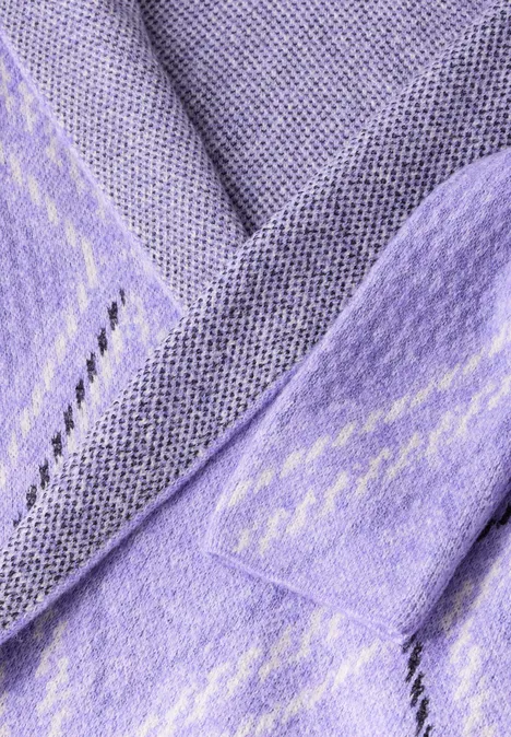 Cardigan ouvert avec capuche lilac melange