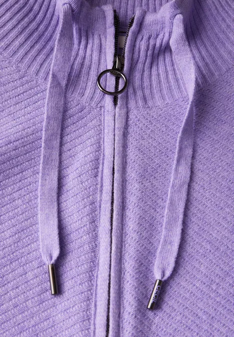Struktur-Cardigan lilac melange