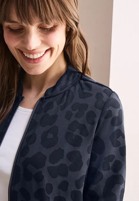Leo-Jaquard-Jacke universal blue