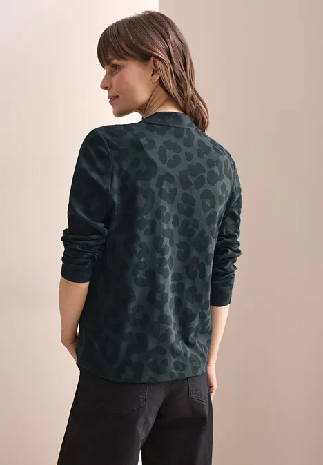 Leo-Jaquard-Jacke slate khaki
