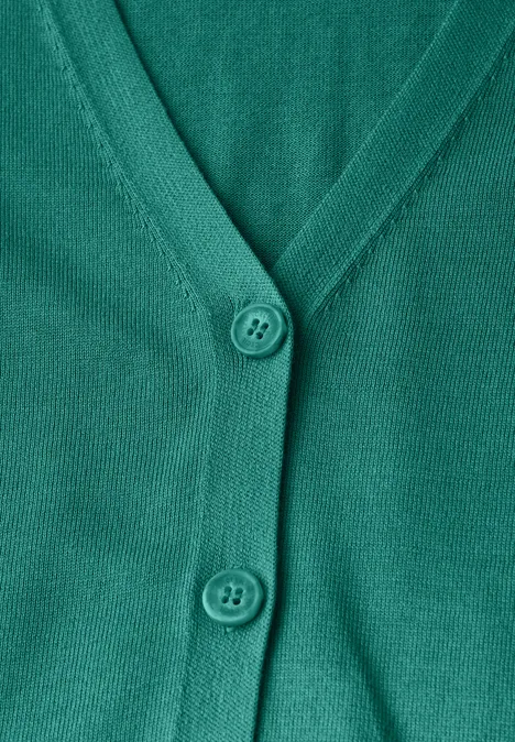 V-Neck Cardigan sea green