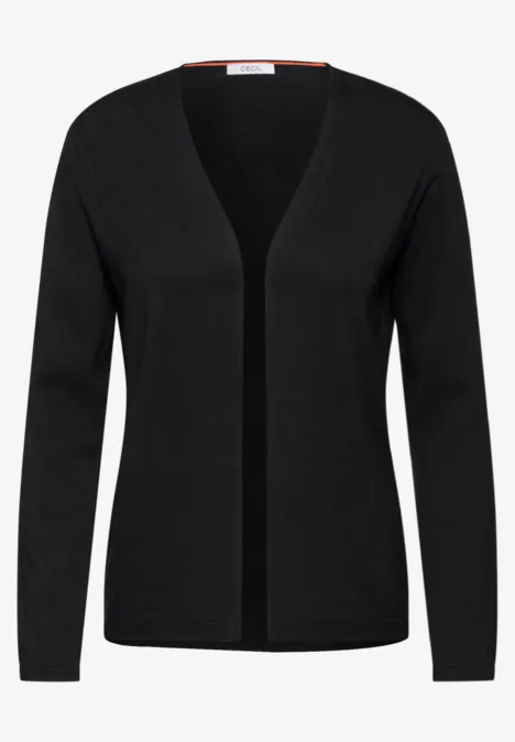 Offener Basic Cardigan Black