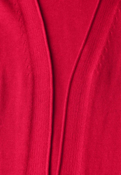 Offener Basic Cardigan granita red