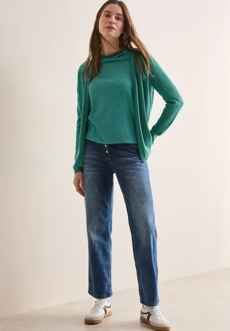 Offener Basic Cardigan sea green