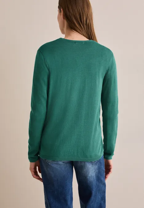 Offener Basic Cardigan sea green