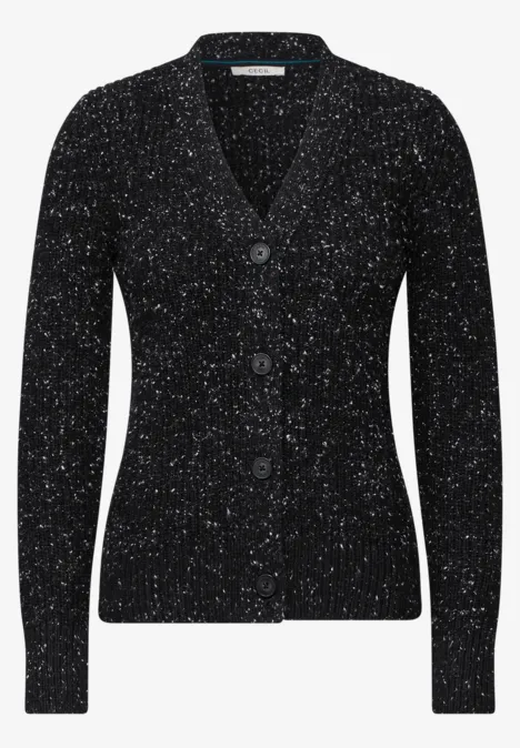 Cardigan mit V-Ausschnitt Black