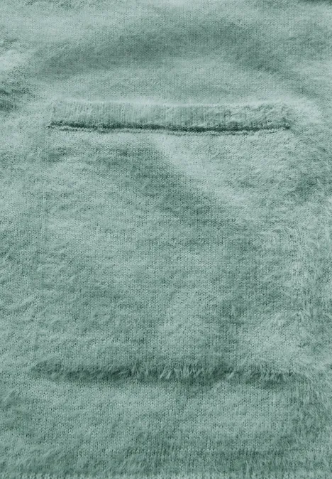 Federgarn Cardigan glaced green melange