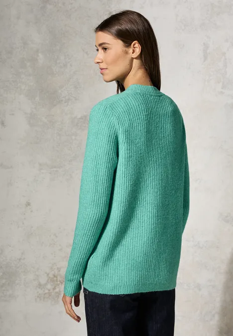 Struktur-Cardigan aventurine green melange