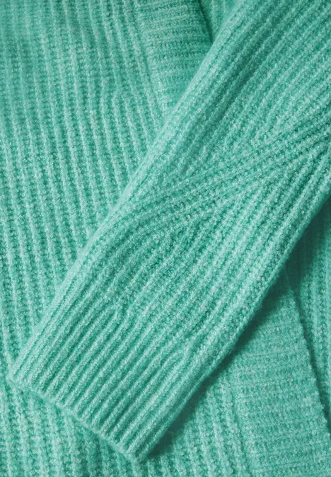 Struktur-Cardigan aventurine green melange