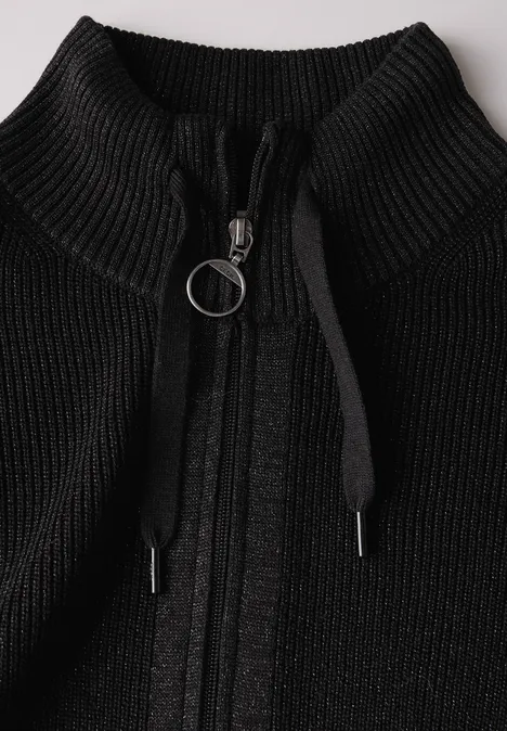 Weste mit Glitzer-Details black lurex