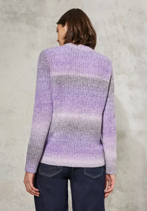 Cardigan mit V-Ausschnitt gentle lilac melange