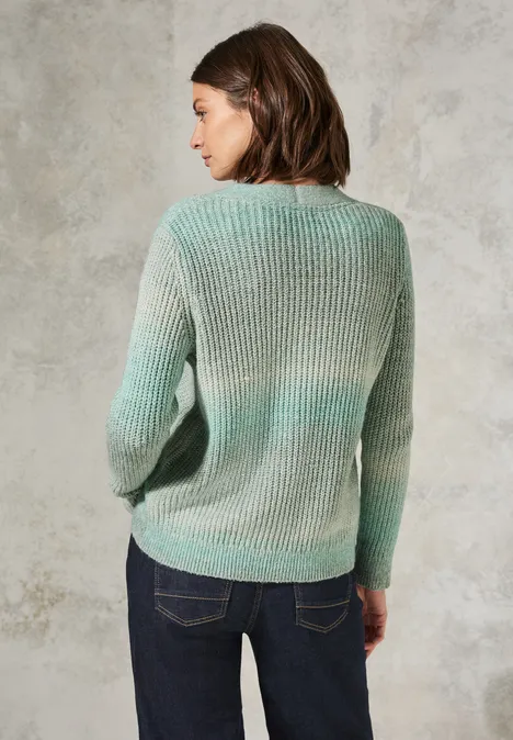 Cardigan mit V-Ausschnitt aventurine green melange