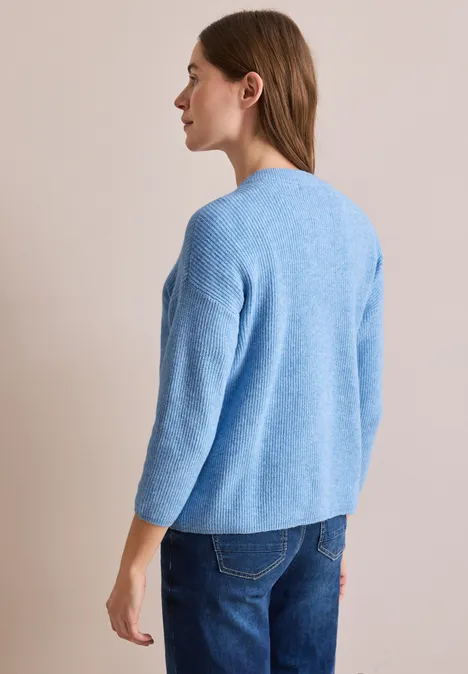 Cardigan court light blue melange