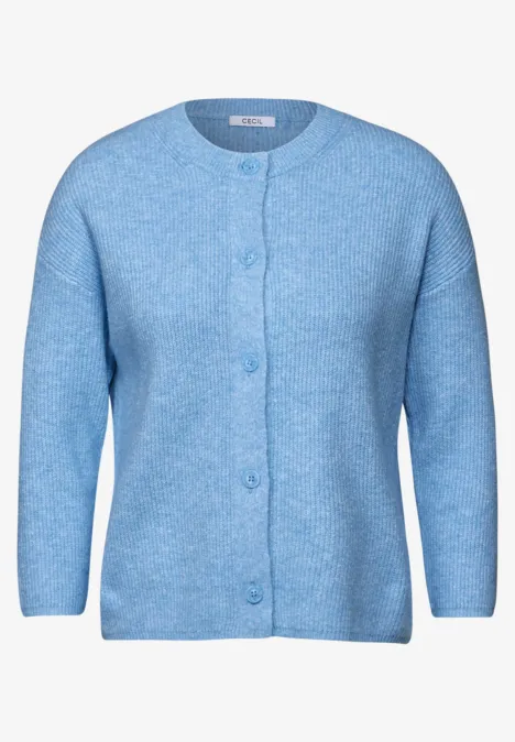 Cardigan court light blue melange