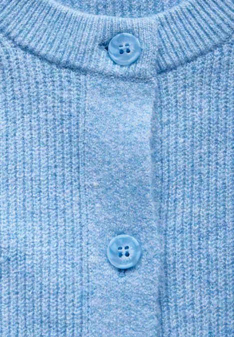 Cardigan court light blue melange