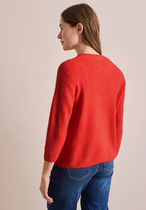 Kurzer Cardigan juicy orange melange