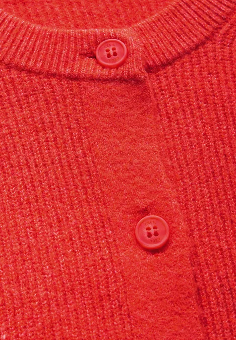 Kurzer Cardigan juicy orange melange