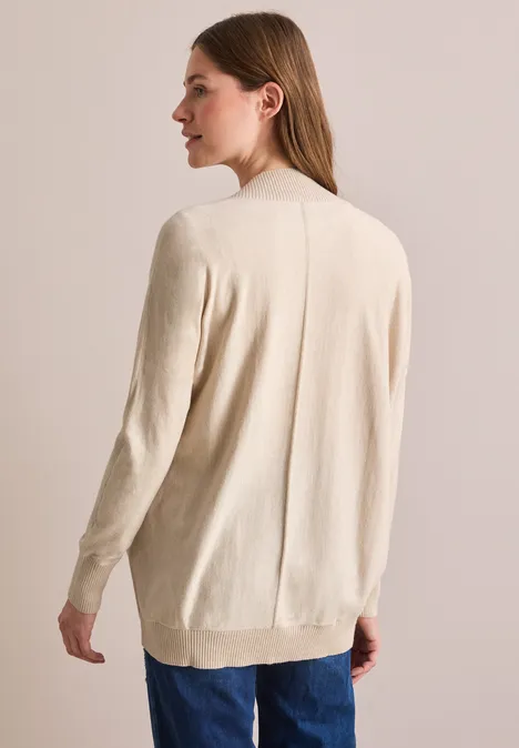 Langer Dolman Cardigan pearl beige mel.