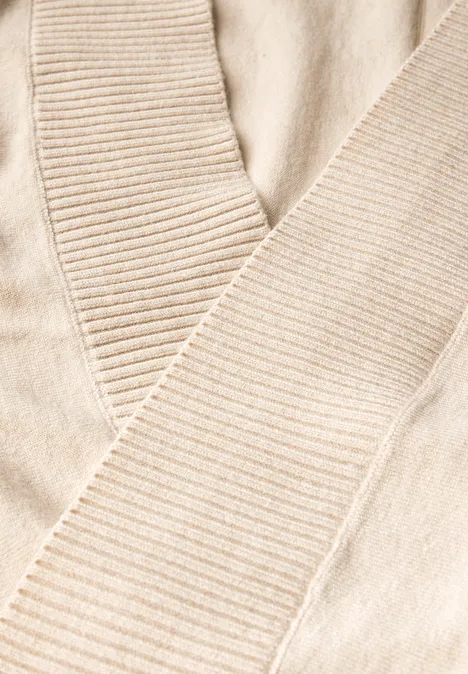 Langer Dolman Cardigan pearl beige mel.