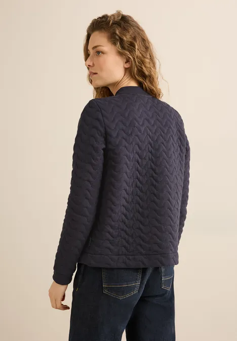 Sweatjacke mit 3D Struktur universal blue