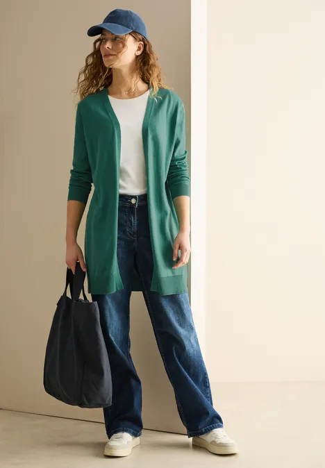 Langer Basic Cardigan sea green
