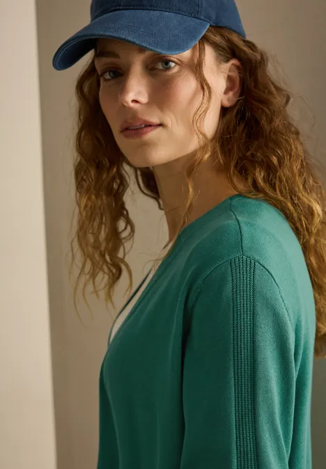 Langer Basic Cardigan sea green