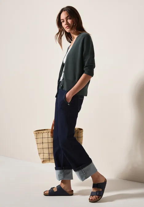 Cardigan mit Struktur slate khaki